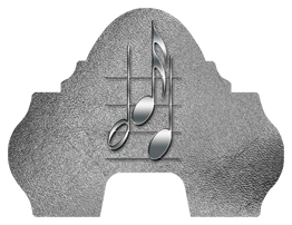 DARAY-L-382-SL Music Notes Silver